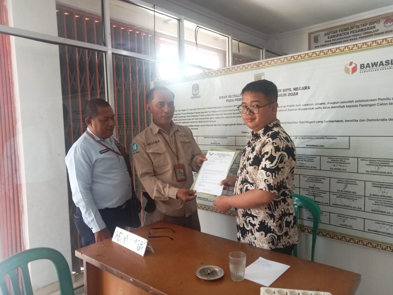 DPC GWI Pesawaran Serahkan Surat Penegasan dari DPP ke Kesbangpol